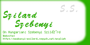 szilard szebenyi business card